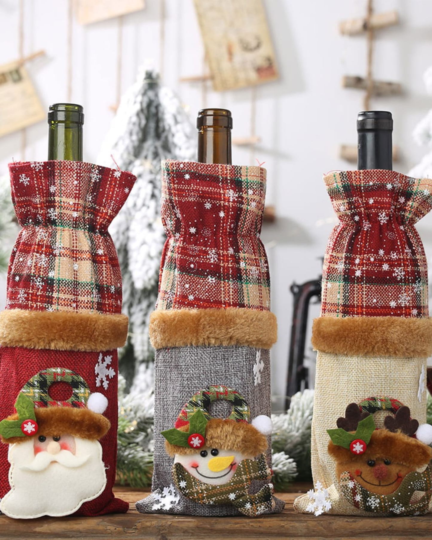 Christmas Bottle Cover Gift Bags