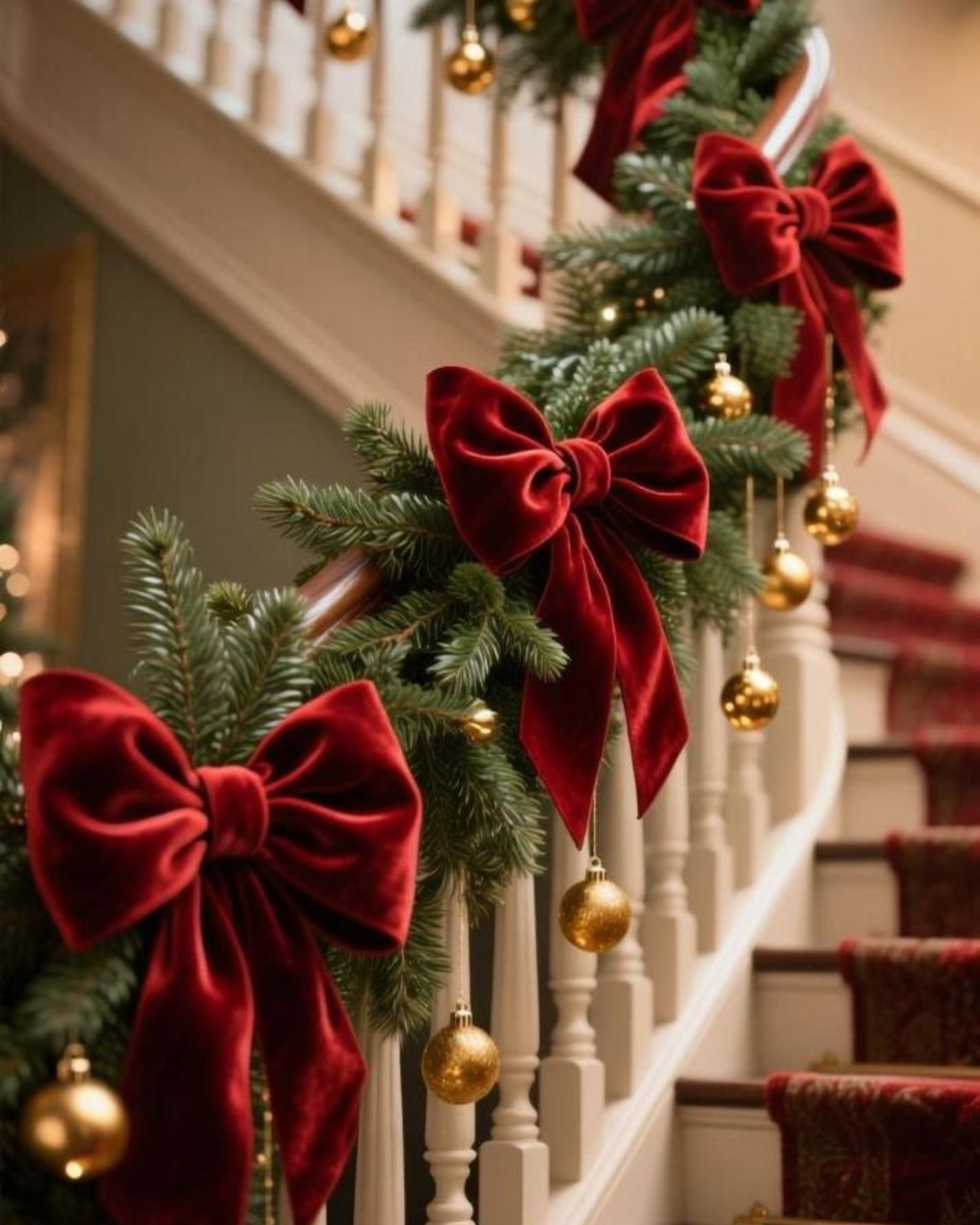 Velvet Christmas Bow – 30×50 cm