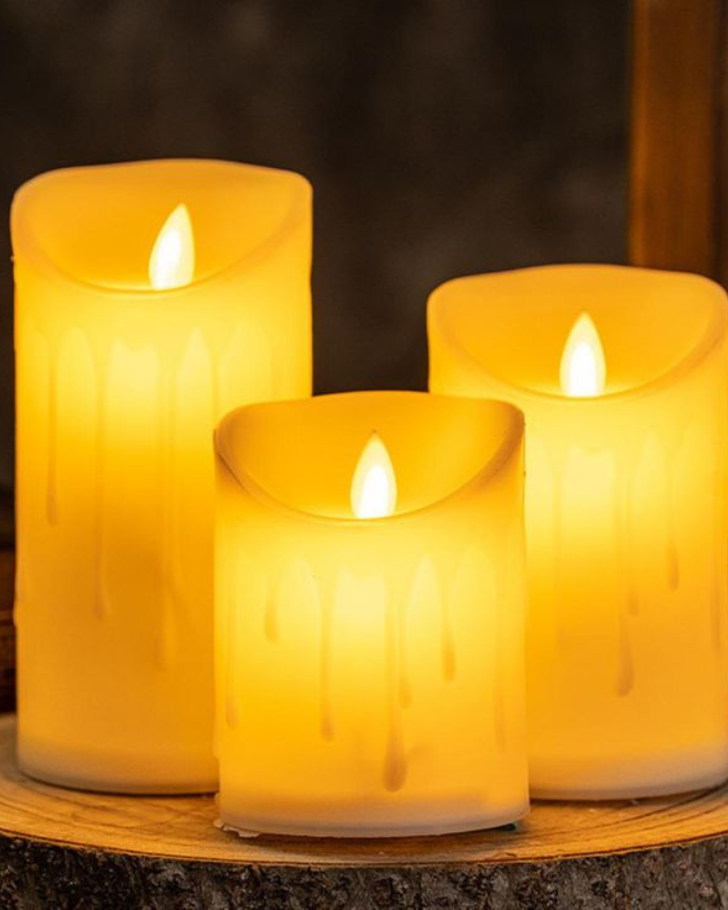 LED Flameless Candle β Realistic Flickering Wax Candle (Warm White Glow)