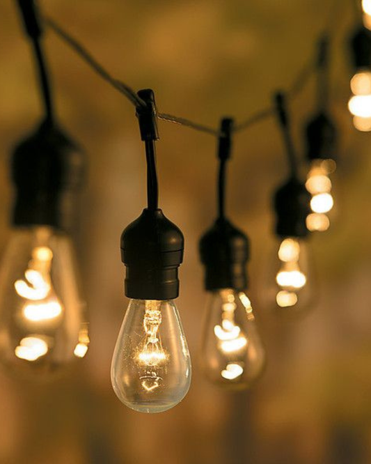 Solar Café String Lights (5 Metres) – Warm White Outdoor Christmas Lights