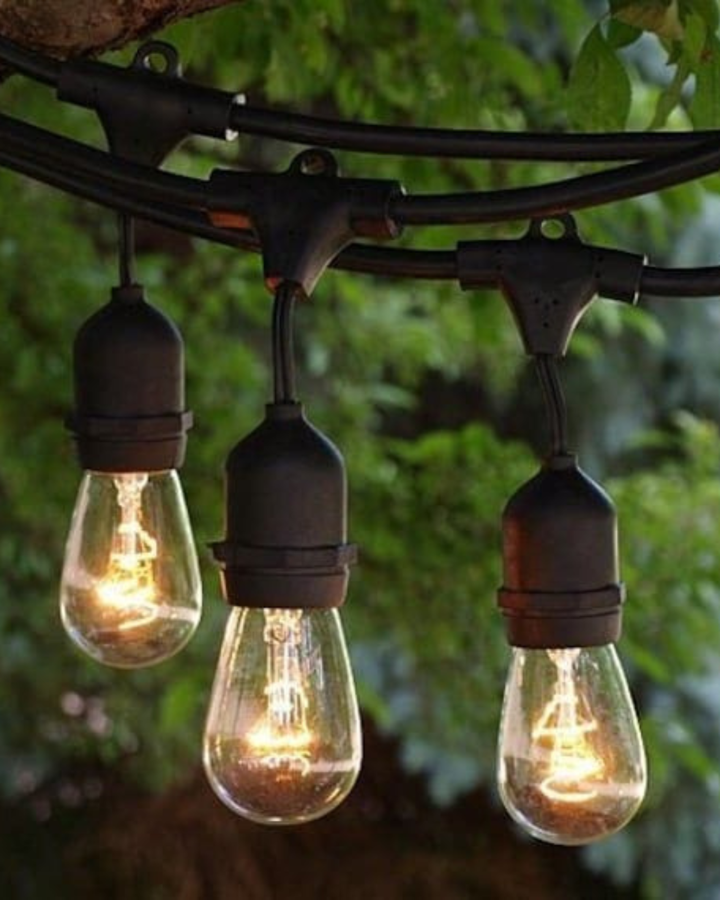 Solar Café String Lights (5 Metres) – Warm White Outdoor Christmas Lights